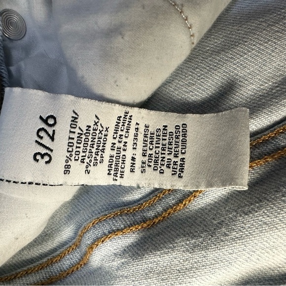 CP Jeans Light Blue High Waisted Straight Women's Jeans Sz 3/26 Button Fly - Picture 7 of 11